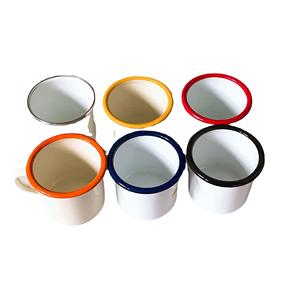 Tasse de <span class=keywords><strong>camping</strong></span> à bord bleu classique de 12oz personnalisée tasse à café en émail au design unique lavable au lave-vaisselle tasses de voiture mignonne idée <span class=keywords><strong>cadeau</strong></span> de remise des diplômes - Product Image 3