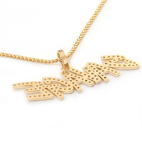 Pendentifs Hip-hop polyvalents pour l'automne/hiver, style européen-américain, en laiton et zircon, avec chaîne en corde, pour pulls - Tendance Mozambique