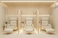 Table de massage et de soin du visage M&S, mobilier de salon de beauté, lit de spa pour hôtel, salle de sport, école, usage commercial, en cuir PU et pierre de jade
