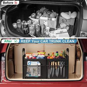 Gran SUV, organizador de maletero multicompartimento, almacenamiento de coche de poliéster Oxford plegable para <span class=keywords><strong>juguetes</strong></span> de bebé, modelo de cofre de juguete eficiente - Product Image 5