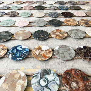 Mặt bàn đá mã não tự nhiên đường kính 500 mm, có <span class=keywords><strong>s</strong></span>ẵn trong kho - Product Image 3