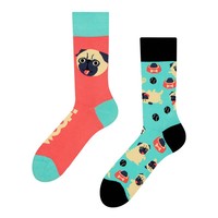 Calcetines Casuales Unisex de Algodón para Hombre y Mujer, Diseños Divertidos, Diferentes Diseños Izquierdo y Derecho, Calcetines Jacquard con Dibujos Animados de Erizo Rosa