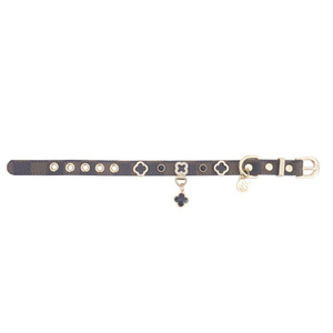 Collier pour chien et chat réglable avec strass, moderne, simple, classique, en cuir PU souple, collier de luxe pour animaux de compagnie, petite et moyenne race - Product Image 3