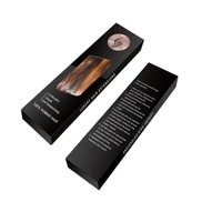 Boîte en papier d'emballage en carton d'extension de cheveux noirs à fermeture magnétique avec fenêtre