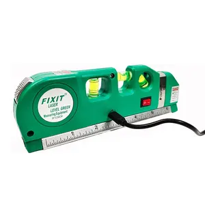 Green Lazer Level bilancia ricaricabile misura di nastro strumenti di costruzione 3 In 1 linea trasversale righello verde livello Laser