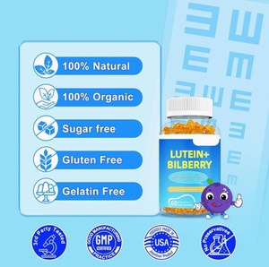 OEM de alta calidad Lutein Eye Gummies Mejor precio de fábrica 60 Gummies Suplemento alimenticio <span class=keywords><strong>Vitaminas</strong></span> No aplicable <span class=keywords><strong>para</strong></span> recién nacidos - Product Image 2