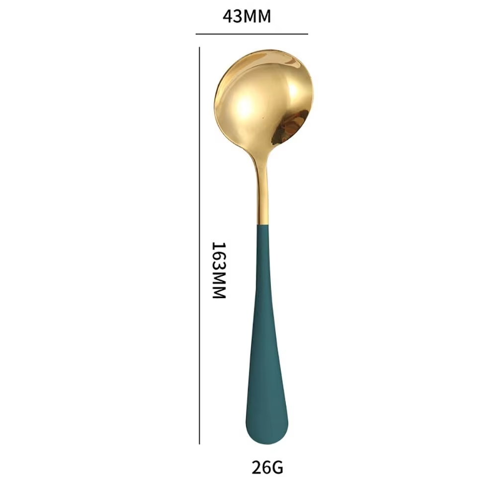 Gold with green handle