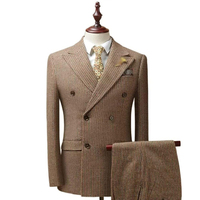 Costumes pour hommes nouveau design d'affaires exquis double boutonnage marié deux pièces smoking décontracté veste de costume pour hommes de haute qualité