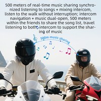 Nouveauté LP Y13 PRO RGB Intercom pour moto, communication entre 2 personnes, partage de musique, sans fil, étanche IPX-7, casque pour casque de moto