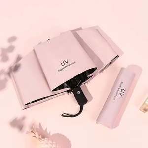 Factory Wholesale Umbrella Custom Logo Uv Protection Promo Lady Business Gift Compact Sun and Rain Mini <b>Small</b> Folding Umbrella - Product Image 5