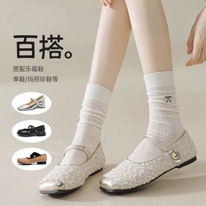 Mesh Bow <b>Socks</b> Thin Breathable Ballet Style Women Summer Long <b>Socks</b> - Product Image 3