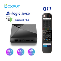 BOXPUT Android 14.0 TV Box Q11 Amlogic S905X4 Quad Core 4GB 32GB 8K Smart Set Top Box BT Control Remoto por Voz AV1 USB2.0/3.0 Doble Banda