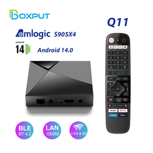 BOXPUT <span class=keywords><strong>Android</strong></span> 14.0 TV Box Q11 Amlogic S905X4 Quad Core 4GB 32GB 8K Smart Set Top Box BT Voice Remote AV1 USB2.0/3.0 Dual-Band - Product Image 1