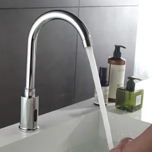 Grifo inteligente con sensor de movimiento para baño, Grifería de lavabo eléctrica, sensor automático, ahorro de agua