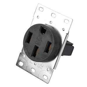 50 Amp Straight Blade Power Receptacle Industrial Grade 50 Amp 125/ 250 Volts Power Receptacle Flush Mounting Receptacle 14-50R