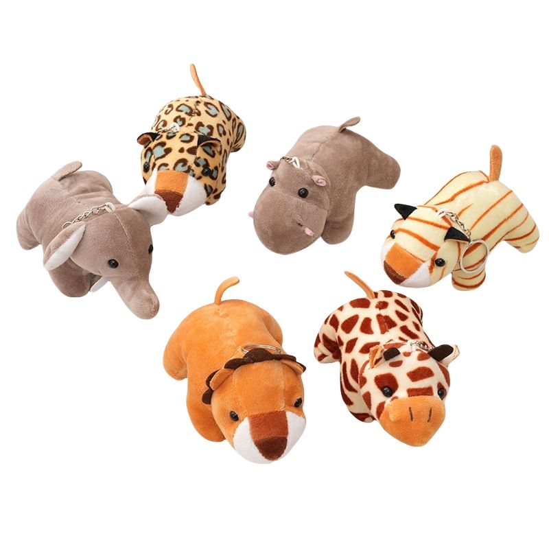 Keychain Jungle Animals Soft Toys Stuffed Animals Toys Plush Hippo