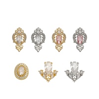 Breloques de luxe en zircon pour ongles, ornements brillants de haute qualité pour nail art, accessoires de bijoux en cristal de luxe pour ongles