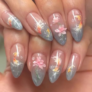 <span class=keywords><strong>Uñas</strong></span> Postizas Acrílicas Suaves <span class=keywords><strong>con</strong></span> Diseño 3D de <span class=keywords><strong>Flores</strong></span>, <span class=keywords><strong>Uñas</strong></span> de Presión <span class=keywords><strong>con</strong></span> Diseño de Concha de Tortuga Maillard, Forma de Almendra Corta, <span class=keywords><strong>Uñas</strong></span> de Presión 3D - Product Image 6