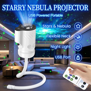 Proyector LED Holográfico 3D Dinámico Inteligente HD Multicolor, Proyección Oceánica, Alimentación USB, Control Táctil, Ajustable 360 Grados - Product Image 1