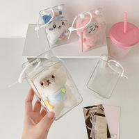 Sac de rangement transparent personnalisé et mignon en forme de boîte de lait 3D pour bébé, sac de présentation à bandoulière pour étudiant, poupée ou accessoires de bébé en extérieur