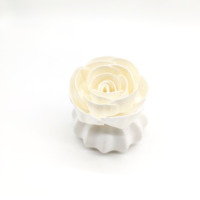 Fleur diffuseur de haute qualité de 6 cm, 7 cm, 8 cm, fleur en bois de sola faite à la main
