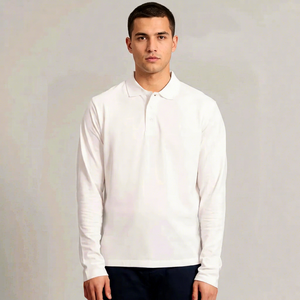Wholesale Men's Cotton Polo T-<b>Shirts</b> Custom Embroidered logo 210gsm Knitted Logo Breathable Workout <b>Workers</b> <b>Shirt</b> - Product Image 1
