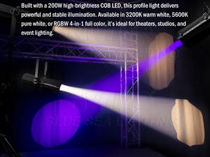 Church Led Leko 200W Luz de perfil de estudio blanca cálida/fría para teatro bar Fiesta <span class=keywords><strong>DJ</strong></span> - Product Image 3