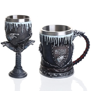 <strong>Mug</strong> Goblet Stainless Steel Resin Beer Tankard Coffee Cup Wine Glass <strong>Mugs</strong> 620ml 450ml 220ml <strong>Man</strong> Boy Gift - Product Image 5