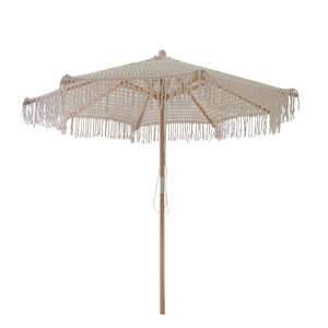 <span class=keywords><strong>Ombrellone</strong></span> <span class=keywords><strong>da</strong></span> Spiaggia con Frange in Macramè Fatte a Mano, Tenda Intrecciata per Esterni e Patio, Ideale per Spiaggia e Relax in Giardino - Product Image 1