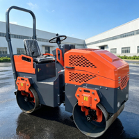 Rouleau compresseur routier compact haute performance de 1,5 tonne, compacteur vibrant entièrement hydraulique, rouleau à asphalte simple ou double tambour