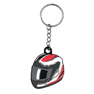 Portachiavi a Forma di Casco di Sicurezza, Souvenir per <span class=keywords><strong>Moto</strong></span>, Portachiavi 3D in PVC Morbido, Portachiavi Personalizzato in Gomma PVC per <span class=keywords><strong>Moto</strong></span> - Product Image 1