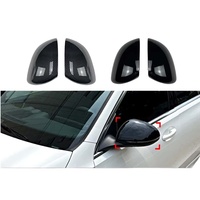 Coque de rétroviseur en ABS noir brillant et motif carbone, compatible avec Mercedes-Benz Classe C W206 C200 C260 C300 2022+
