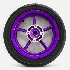 Nuevo Juego de Ruedas para Motocicleta Supermoto HSKabin de 12 Pulgadas, Color Morado, Delantera 90/90-12 110/70-12, Trasera 120/70-12, Sin Cámara - Product Image 5