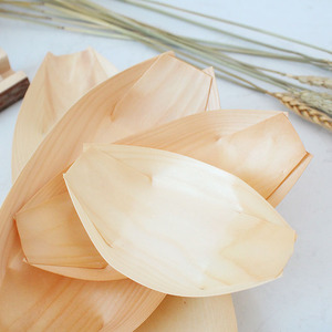 100% Natrual Eco <span class=keywords><strong>Sushi</strong></span> Boat Desechable Barco de madera para comida <span class=keywords><strong>Sushi</strong></span> Bandejas Comida rápida - Product Image 2