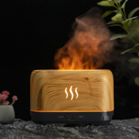 Humidificateur d'air USB, lampe domestique, bureau, simulation de flamme, huile essentielle, diffuseur d'arôme, humidificateur à flamme