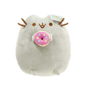 AL venta al por mayor creativo gato gordo Donut peluche 15Cm gato gordo Donut peluche tiro almohada gris galleta gato juguete - Product Image 3