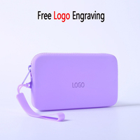 Dompet Zero Kapasitas Besar Hadiah Bisnis Tas Penyimpanan Kartu Bank dan Lipstik Warna Solid Kotak Silikon Tas Penyimpanan Kosmetik