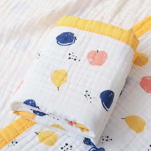 Customizable Printed 6 Layer Nursery Crib <b>Blanket</b> Bed Covers Cotton <b>Muslin</b> Baby Quilt <b>Blankets</b> for Toddlers - Product Image 1