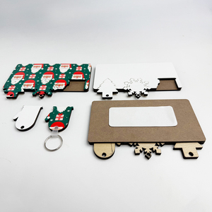 Daily Key Storage Product Packaging Design SimpleNew Year Gifts Employee Benefits Retro Sublimation <strong>Blanks</strong> Mdf Keychain - Product Image 3