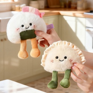 Aimants de réfrigérateur en peluche personnalisés OEM/ODM, mini 14 cm, en forme de dessins animés (dumplings, beignets, biscuits), autocollants de réfrigérateur - Product Image 3