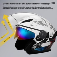Casque Moto Jet Rabattable YEBAO Meilleure Vente ABS Double Écran Haute Résistance aux Chocs Certifié ECE CE Adulte