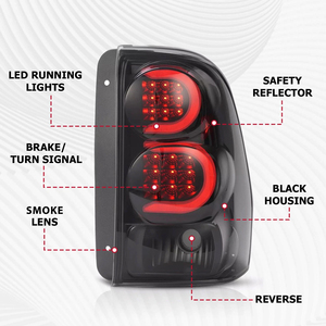 ไฟท้าย LED แบบรมดำ สำหรับรถเชฟโรเลต เทรลเบลเซอร์ ปี 2002-2009 - Product Image 5