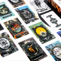 Tarjetas de Tarot de Alta Calidad, Impresión Personalizada, Tarjetas de Tarot Doradas de Plástico en Stock