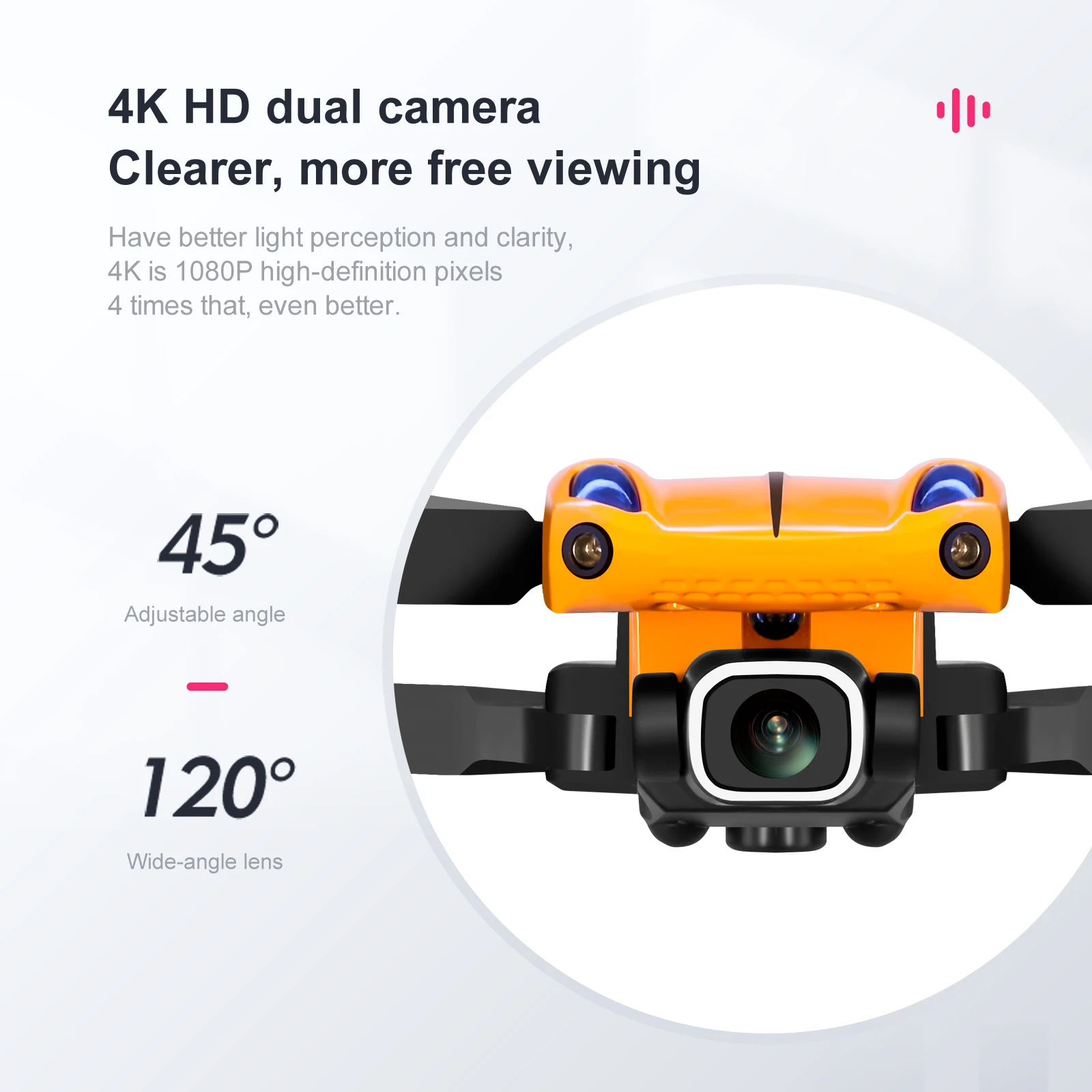 KY907 PRO Drone, 4k hd dual camera clearer, more free viewing have
