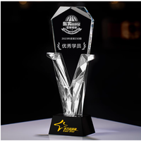 Trophées de récompense personnalisés en cristal K9 gravé de style antique, pour les entreprises, les sports, les MVP, avec boîte cadeau