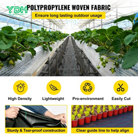 Tissu Paysager en Polypropylène Tissé Noir Stabilisé aux UV Haute Résistance Helio 100gsm Barrière Anti-Mauvaises Herbes pour Serre