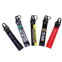Nouveauté Yisho Porte-clés mousqueton personnalisé MLB, cordon de cou, porte-carte d'identité, sérigraphie sur tissu polyester tissé, bracelet