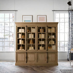 Kinno Modern Minimalist Ironwood Eco-Friendly <b>Wall</b>-Mounted Bookshelf 16 Shelves Home Bar Hotel Villa Living Room Farmhouse Gym - Product Image 3