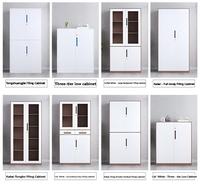 Multifunktionaler 2-Türiger Stahlschrank Glastür Schubladen Verstellbare Regale Abschließbarer Organizer Modern für Lager Fitness-Studio Park Zuhause