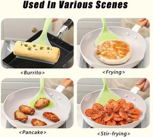 Heat Resistant <b>Silicone</b> BBQ Scraper Spatula <b>Tool</b> Set Food Grade Flexible Grill Scraper Sauce Spreader Barbecue Accessories - Product Image 5